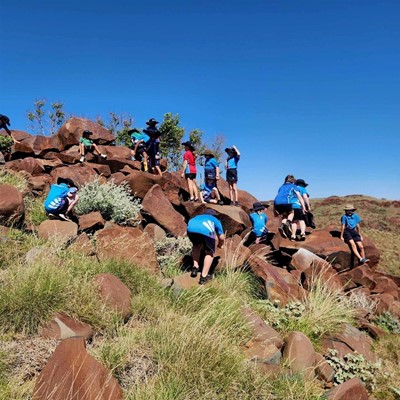 Galharra Year 4 - rock hopping